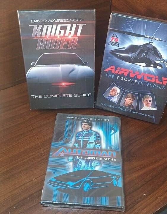 Airwolf + Knight Rider + Automan Complete Series (DVD) NEW-Free Box Shipping!