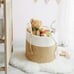 Woven Storage Basket Decorative Natural Rope Basket Wooden Bead 16 x13