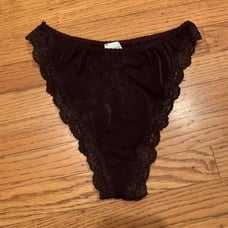 Arianne Brand Brown Lace Trim High Rise Thong NWOT