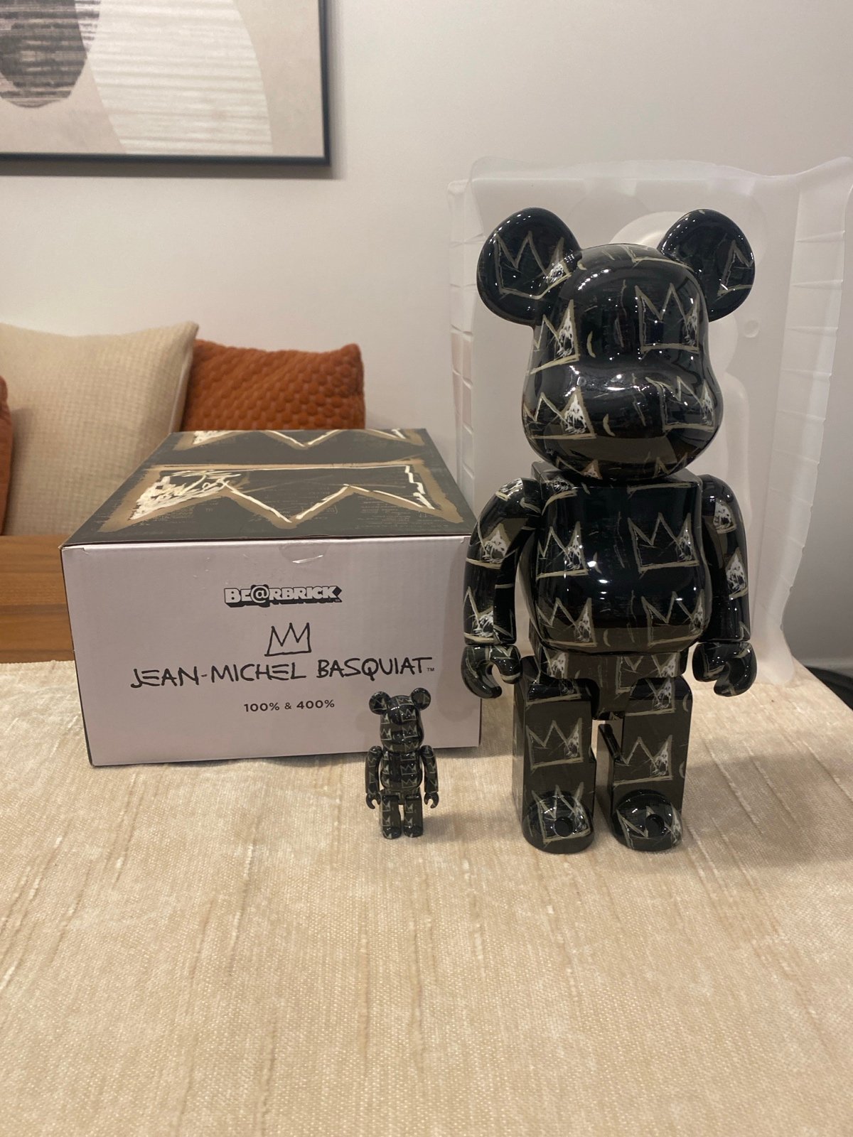 Bearbrick 400% AND 100% Jean-Michel Basquiat mint condition