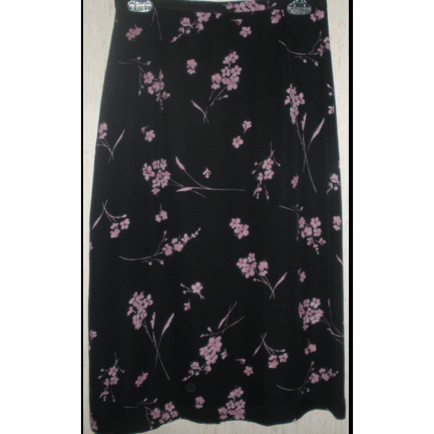 Y2K petite sophisticate silk midi skirt size 4