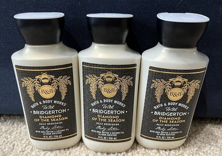 Bridgerton Bath and Body Works 3 Body Lotion Diamond of the Season 8 oz