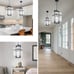 Black Crystal Pendant Light for Kitchen Island, Luxury Water Ripple Glass Chic