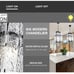 Black Crystal Pendant Light for Kitchen Island, Luxury Water Ripple Glass Chic