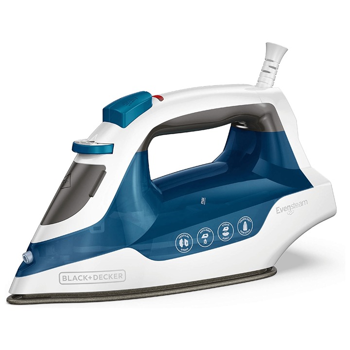 Black+Decker EasySteam Nonstick SmartSteam Compact Iron Blue - REFURBISHED 82241