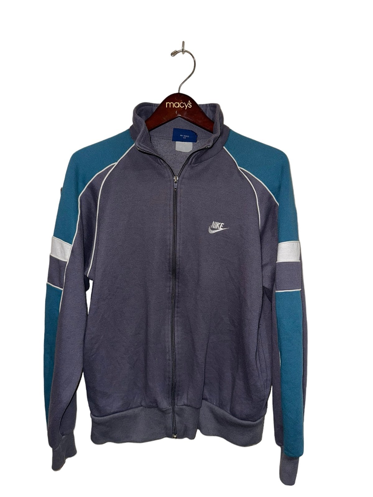 Nike Gray Sweatshirt Tracksuit 80s Vintage Sports Running Swoosh Size:Large