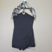 Cache Black Swimsuit Romper Halter Tie Neck Size M