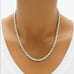 18K White Gold Diamond Cut Rope Chain Necklace Womens Ladies Braided Jewelry 24