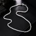 18K White Gold Diamond Cut Rope Chain Necklace Womens Ladies Braided Jewelry 24