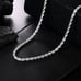 18K White Gold Diamond Cut Rope Chain Necklace Womens Ladies Braided Jewelry 24