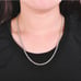18K White Gold Diamond Cut Rope Chain Necklace Womens Ladies Braided Jewelry 24