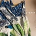 Farm Rio Valeria Tiered Floral/Tropical Print Maxi Dress Small
