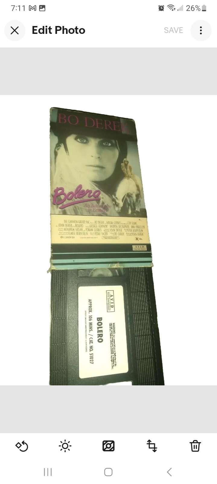 Bolero VHS Bo Derek .