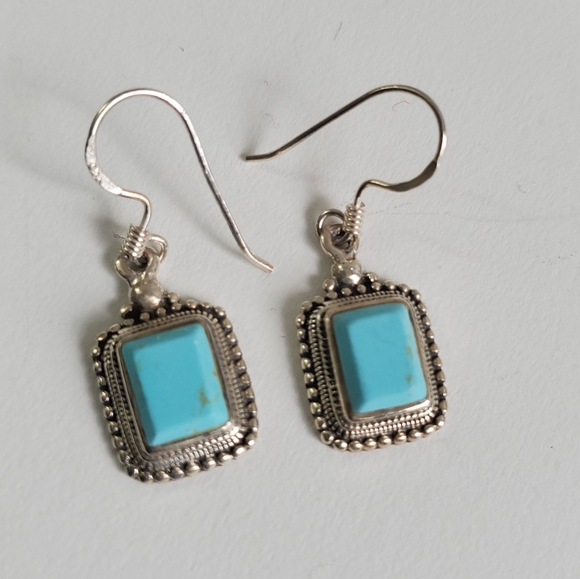 Sterling Silver 925 Turquoise Earrings
