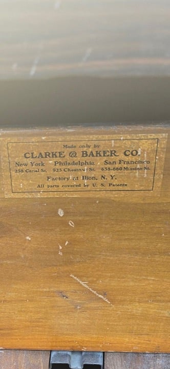 Clarke & Baker filing cabinet
