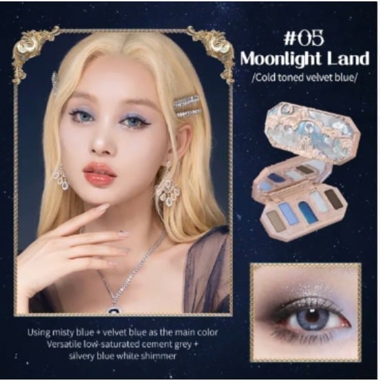 Flower Knows Moonlight Mermaid Eyeshadow Pallet - #05 Moonlight Land