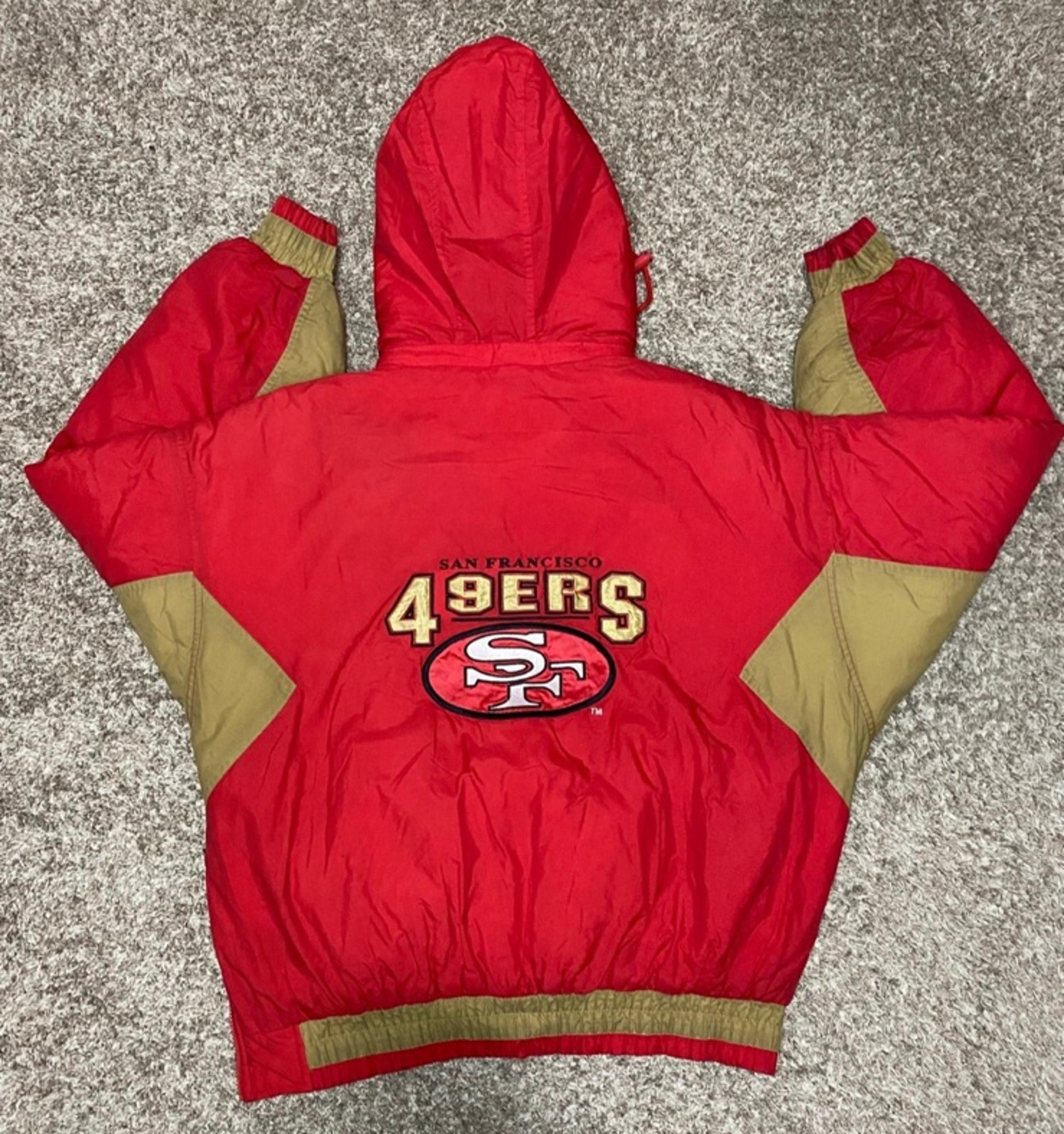 Vintage 1990’s Chalk Line San Fransisco 49ers Pullover Puffer Jacket Men Size XL
