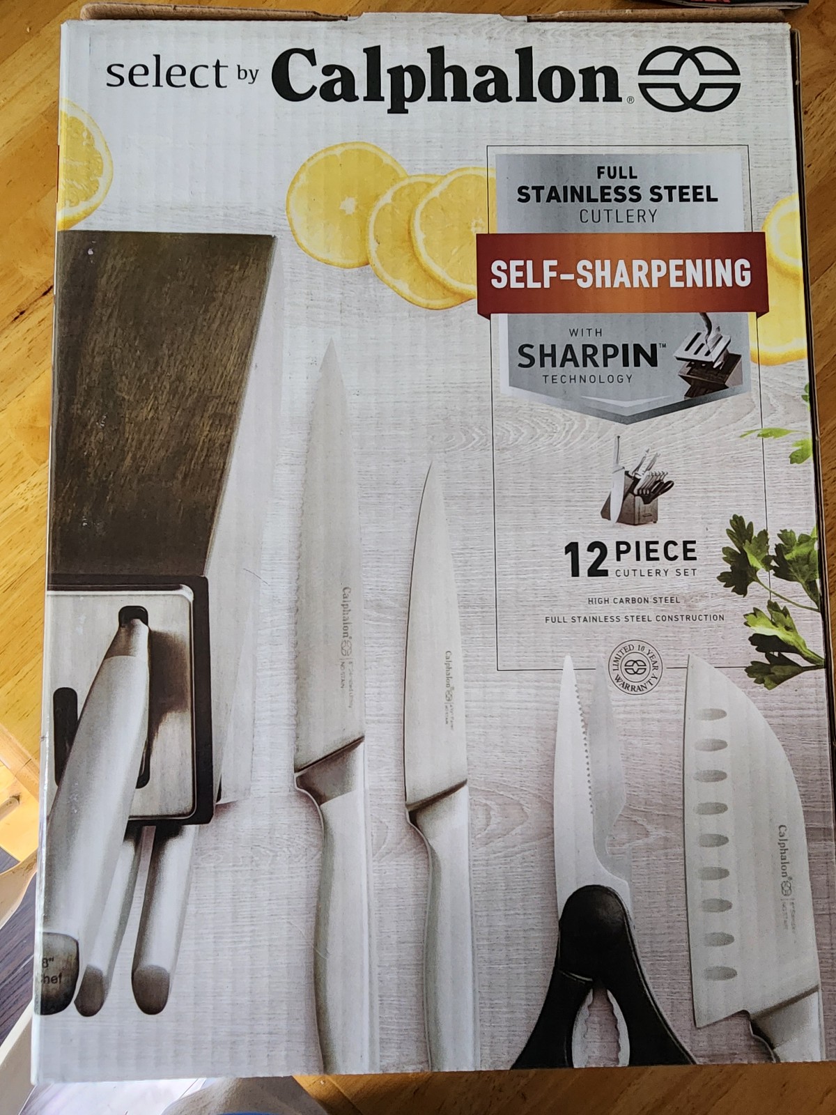 Select by Calphalon Stainless Steel 12pc Knife Set