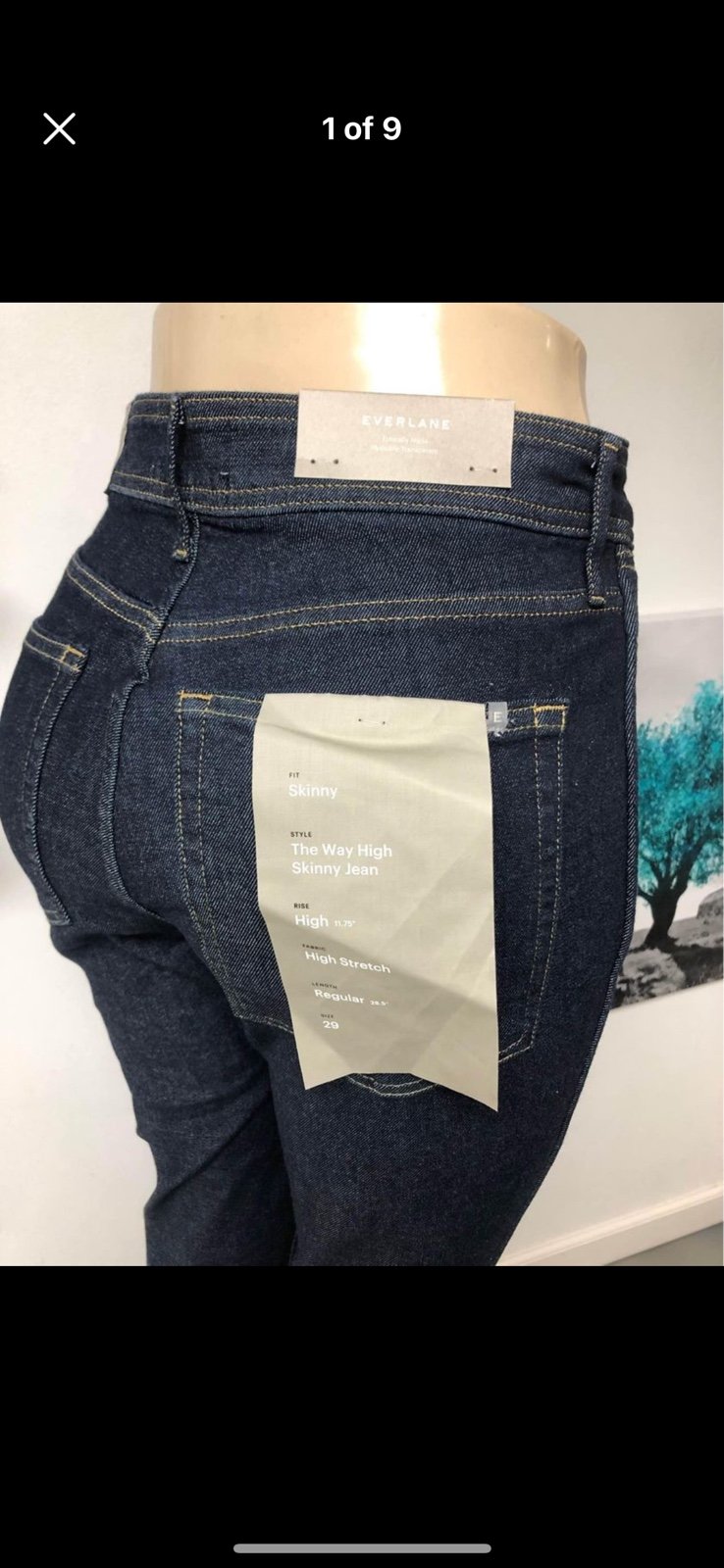 Everlane High Stretch the way Hi Skinny Jeans Womens Size 29 New With Tags