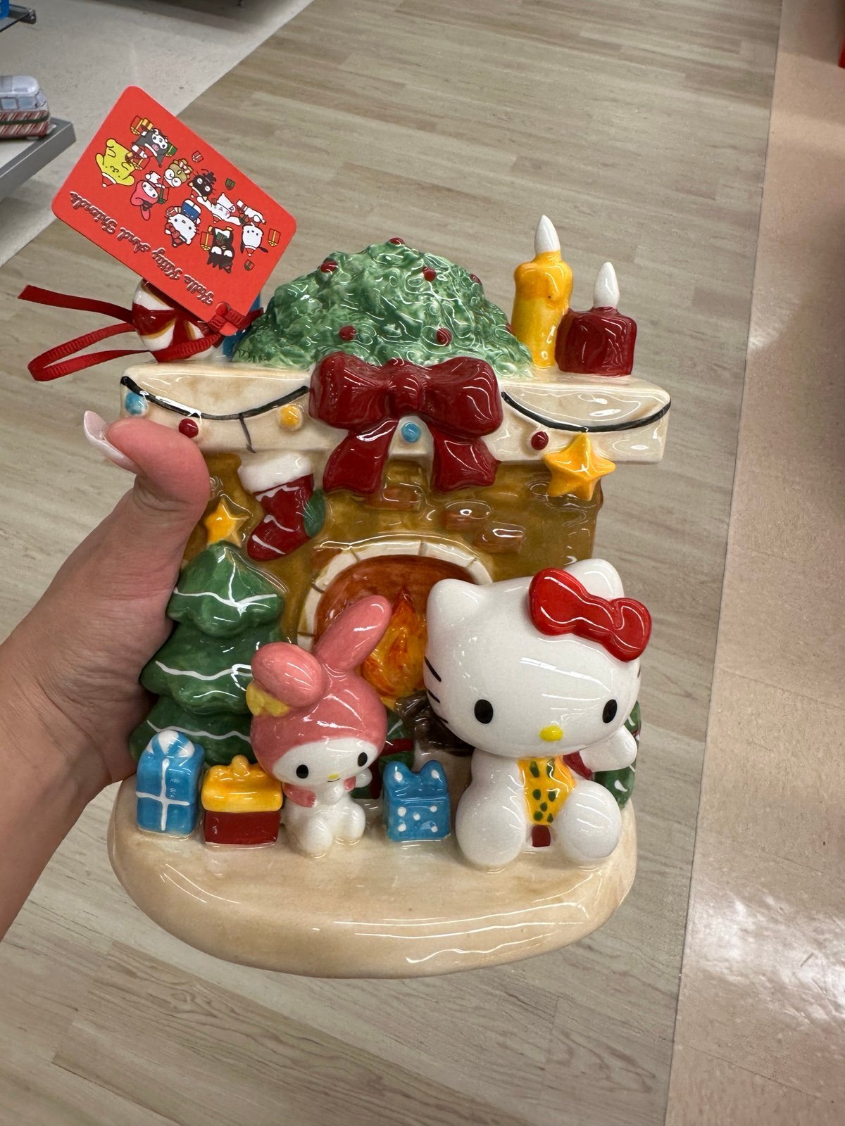 NEW 2024 Hello kitty Christmas fireplace ceramic