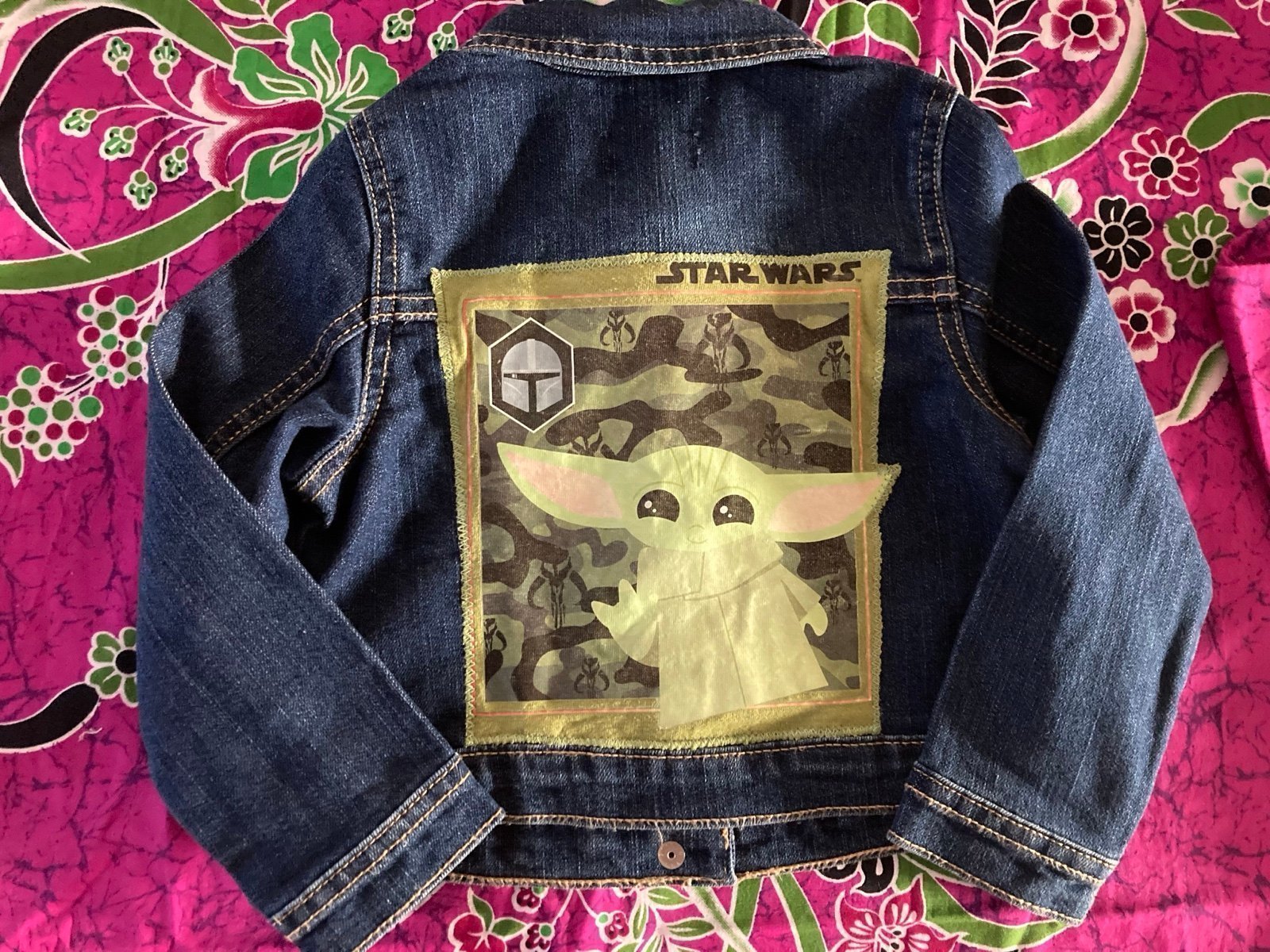 Girls/Boys 3T Children’s Place Denim Jacket with Baby Yoda