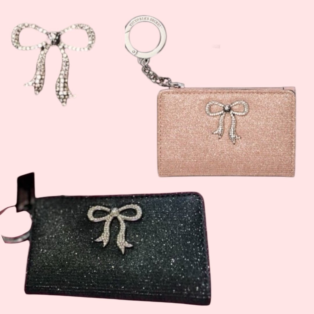 Victoria’s Secret 2 Rhinestone Bow Card Cases