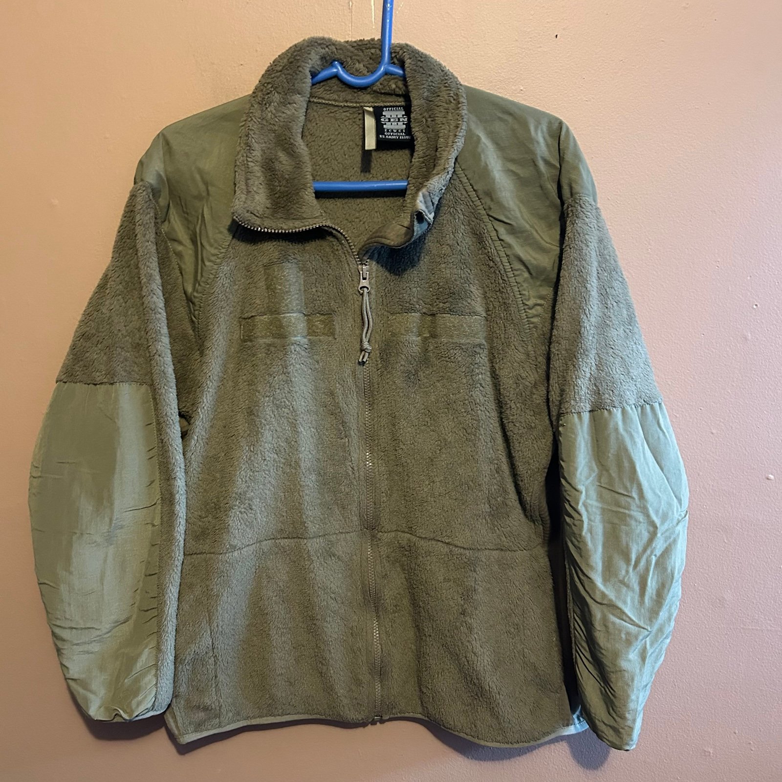 US Army Polartec Cold Weather Fleece Jacket Large ECWCS GEN III Coyote Green M
