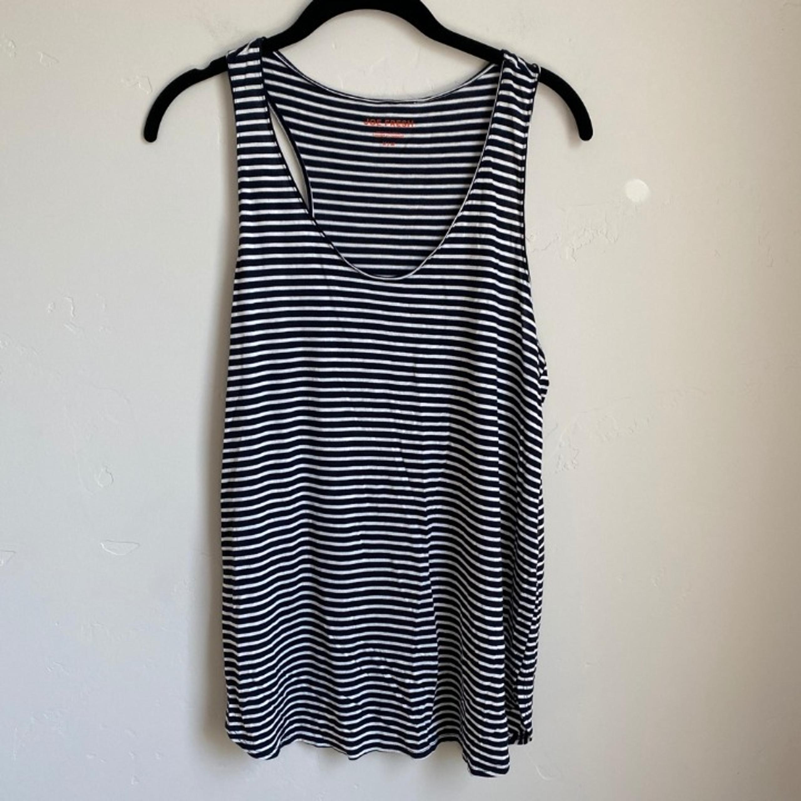 Joe Fresh Midnight Blue White Tank Top