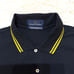 Excellent Condition Fred Perry Big Size Black & Yellow Short Sleeve Polo Shirt, Size O