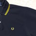 Excellent Condition Fred Perry Big Size Black & Yellow Short Sleeve Polo Shirt, Size O