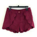 Leith Faux Suede Scallop Shorts Small