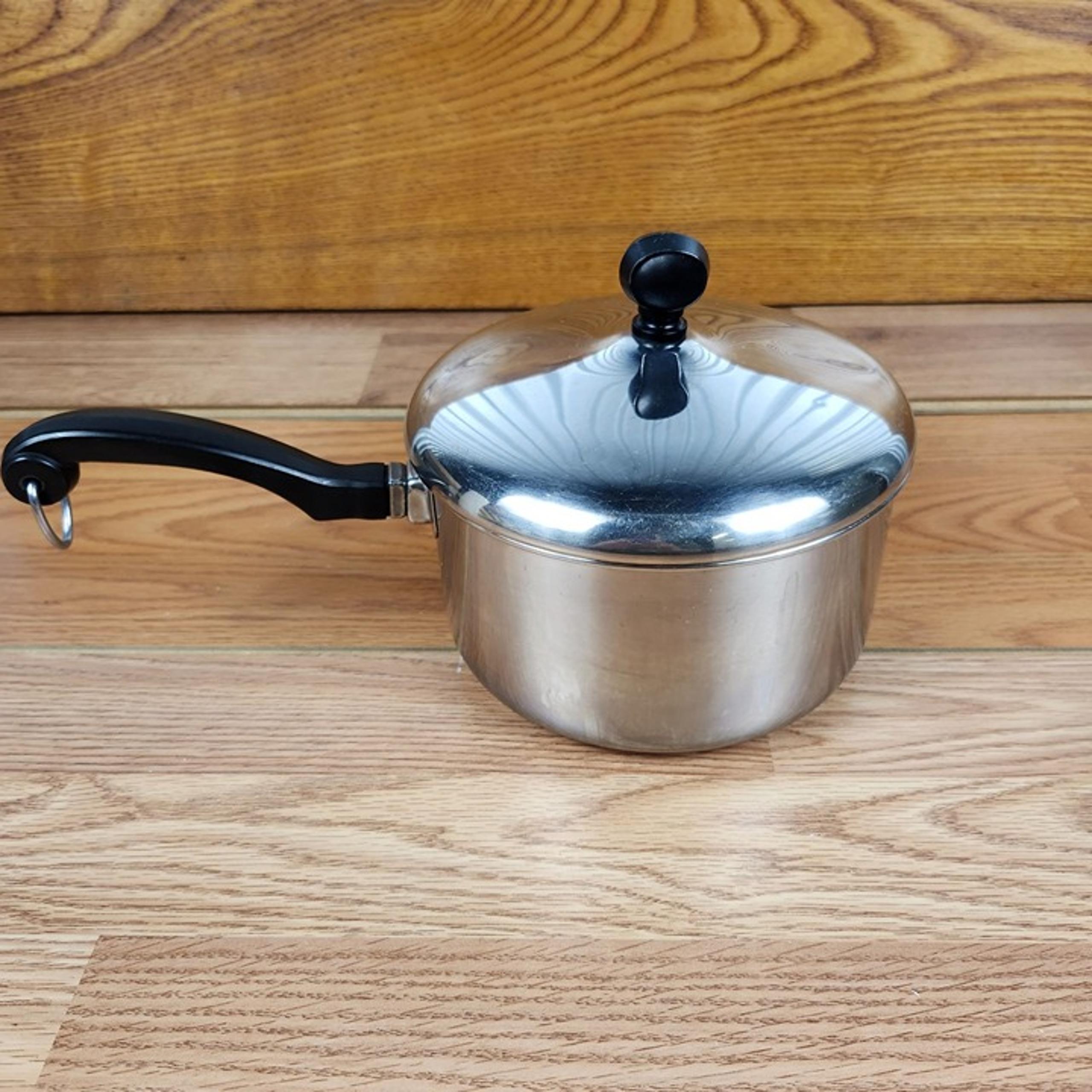 Farberware 2 Qt Aluminum Clad Stainless Steel Saucepan With Lid & Black Handle