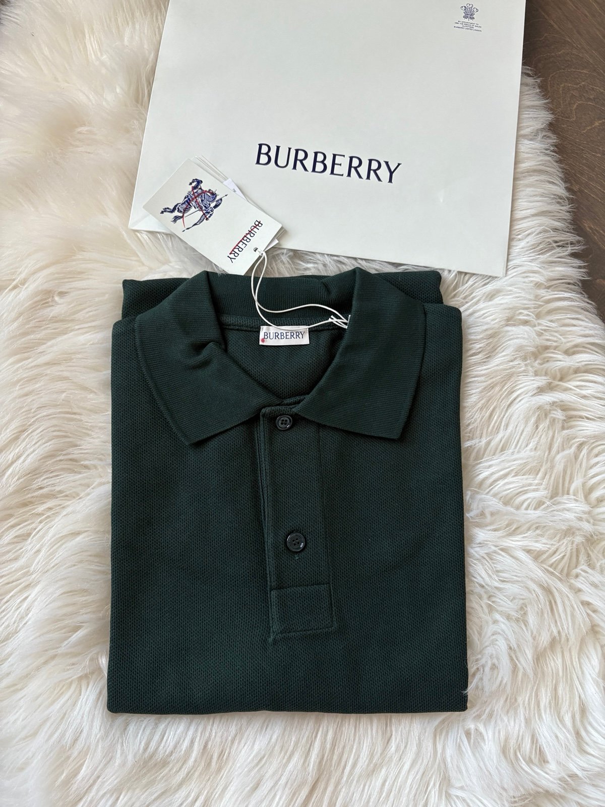 Burberry Logo-Embroidered Short Sleeved Polo Shirt