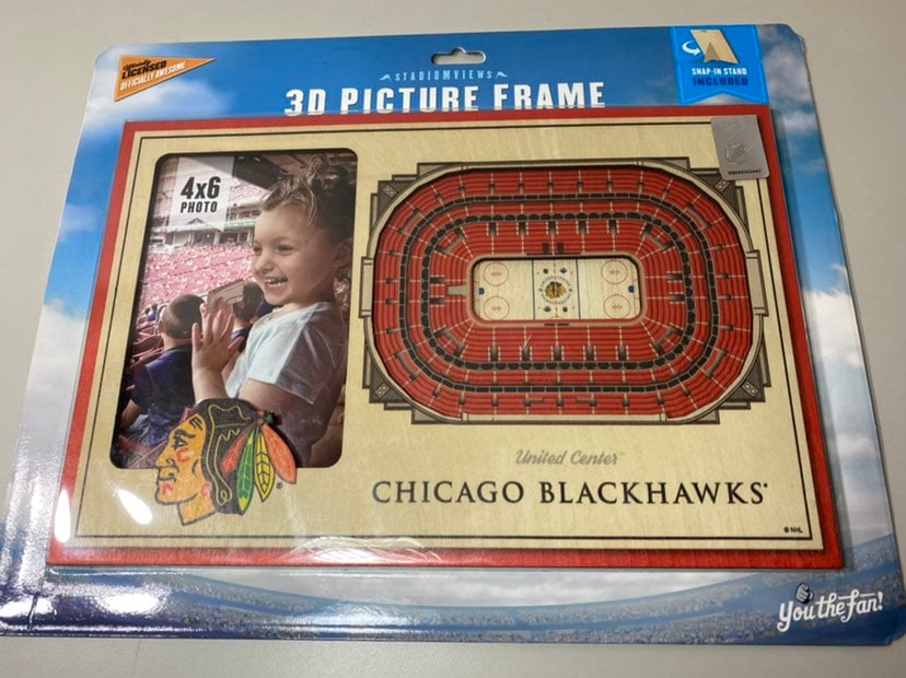 Chicago Blackhawks 3-D picture frame