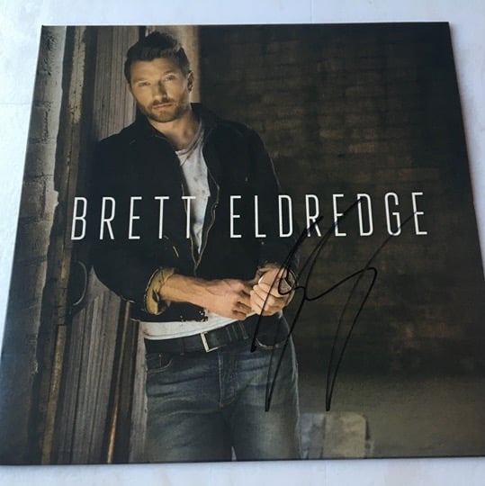 Brett Eldredge Signed Vinyl Record RARE AUTOGRAPH !! No CD