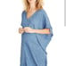 Hatch Slouch v-neck short sleeve blue floral dress