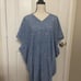 Hatch Slouch v-neck short sleeve blue floral dress