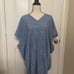 Hatch Slouch v-neck short sleeve blue floral dress