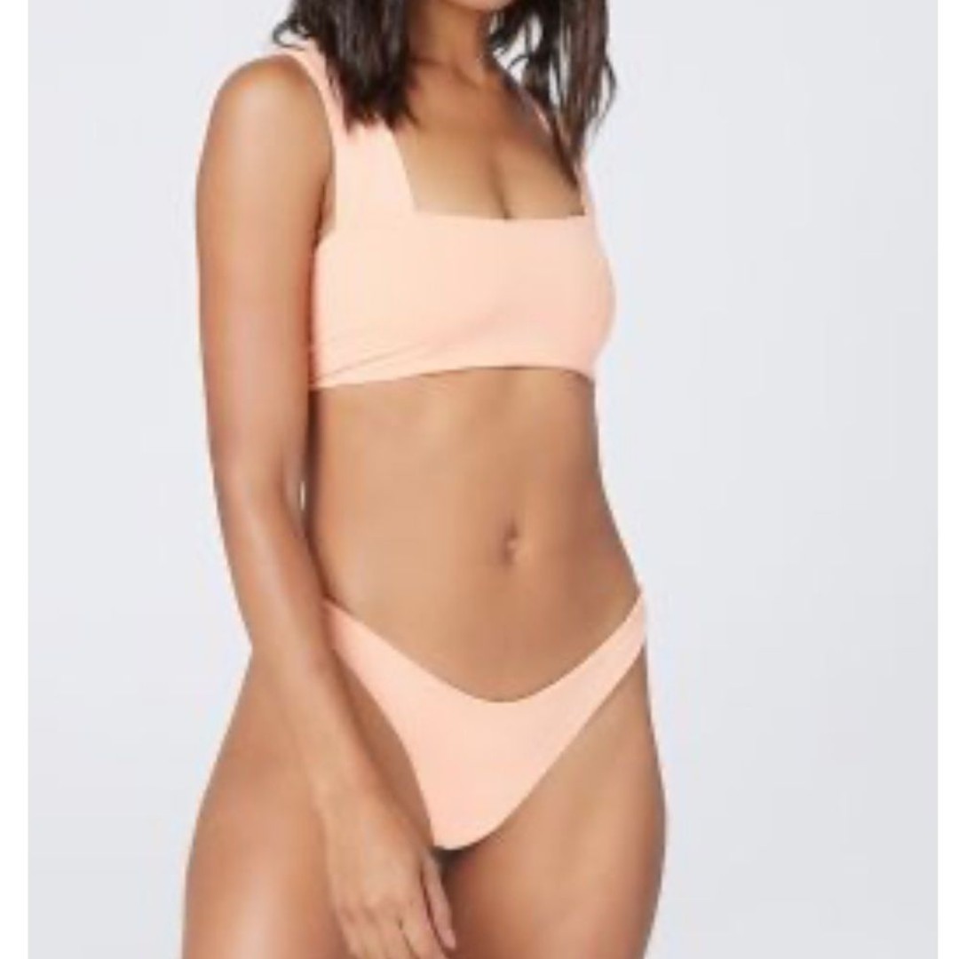Nwt l*space apricot peach orange sandy bikini bottom tangy Parker halter top