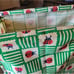 Vintage Lady Bug Folding Cloth Basket Magazine Yarn Sewing Supplies Retro 60s