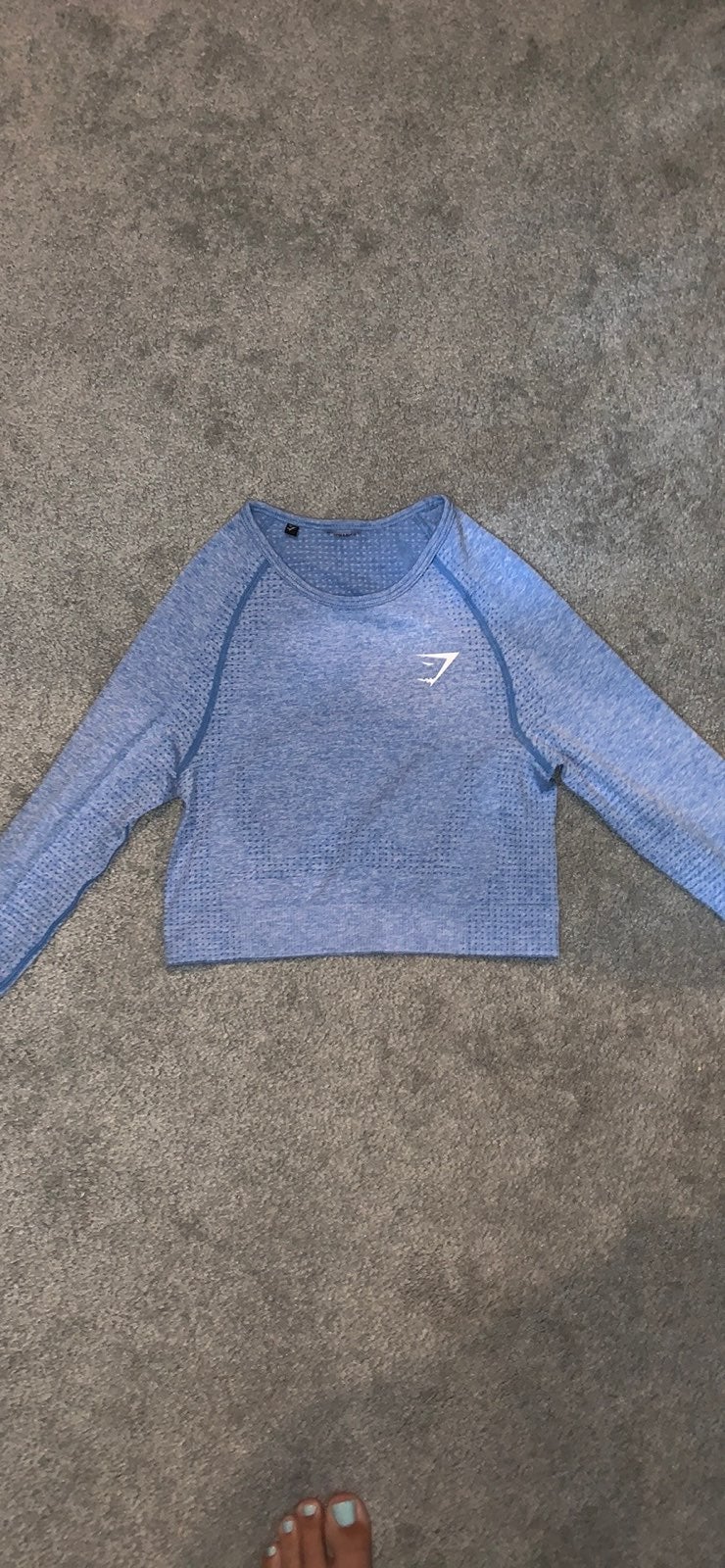 Gymshark BNWOT blue crop long sleeve