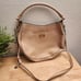 Tory Burch Carson Hobo Crossbody Logo Shoulder Bag Pebble Leather