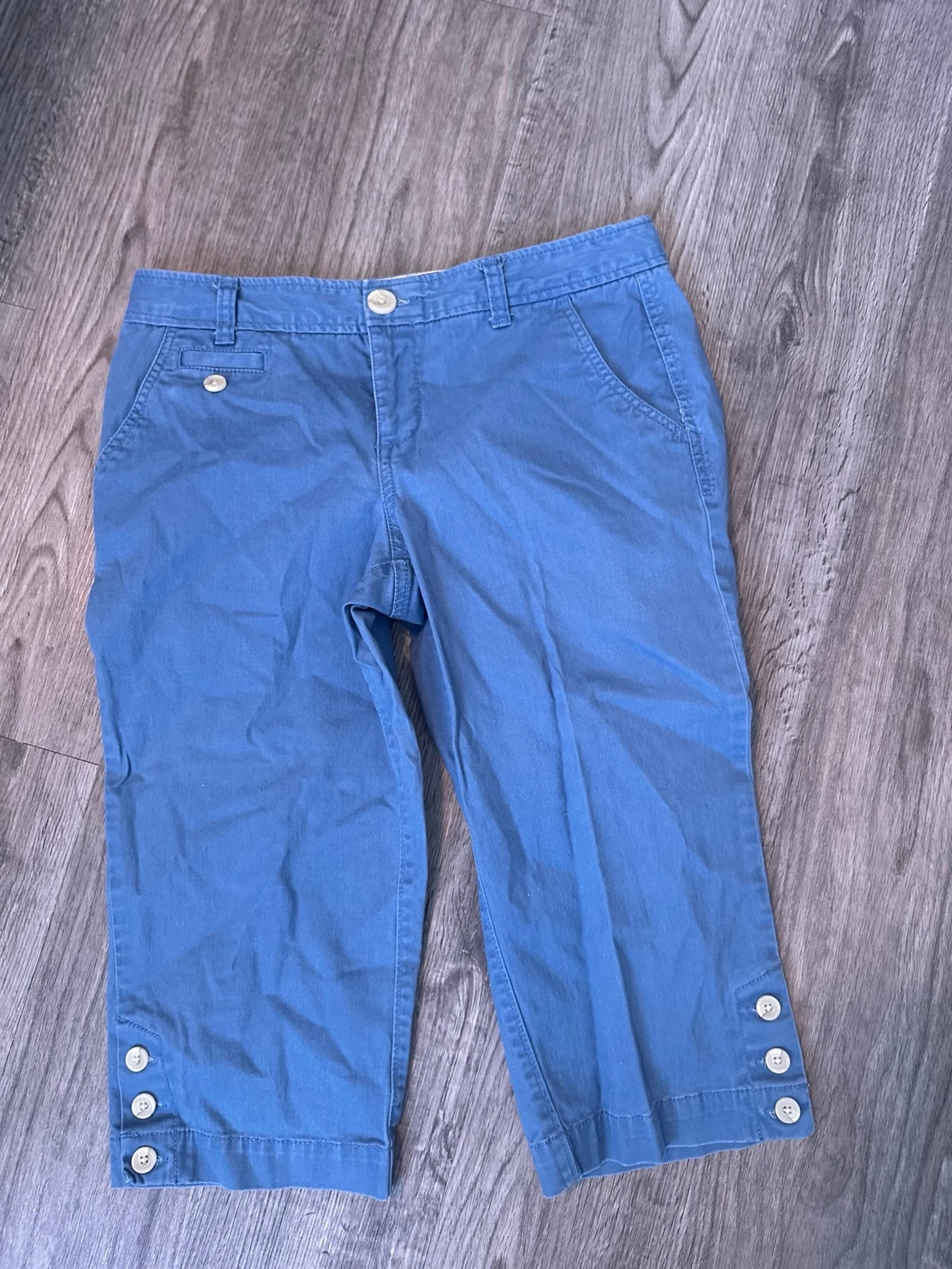 DOCKERS WOMEN CASUAL LOUNGE CHINO KHAKI BLUE SHORTS SMALL S 4 BEACH EVERYDAY