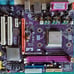 ECS GeForce6100PM-M2 (V2.0) Main board with CPU, I/O Shield + Crucial Ram x2