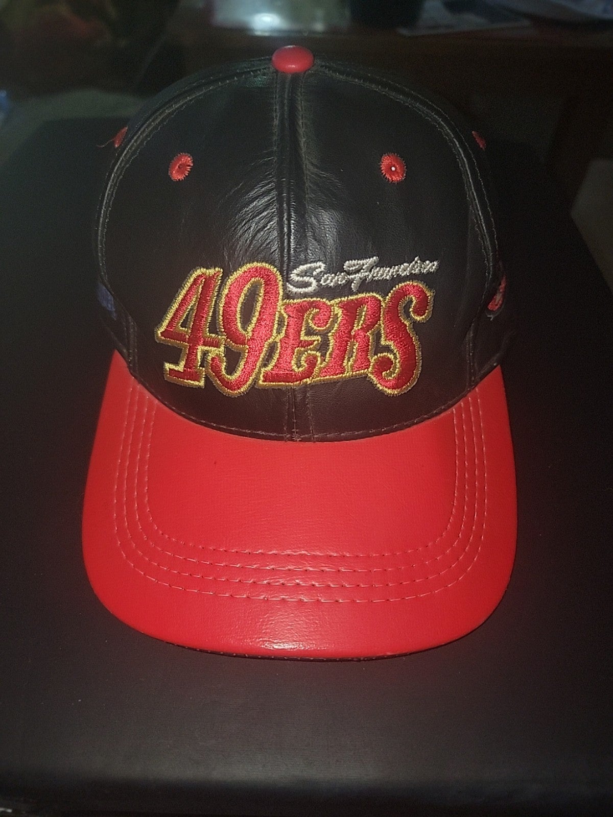 Vintage Mint leather San Francisco 49ers modern Headwear snapback hat