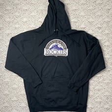 New Sz 2XL Men’s Fanatics Colorado Rockies Hoodie Pullover Black MLB NWOT