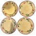 Pfaltzgraff Palermo Salad & Dinner Plates Set of 4 each Yellow Floral