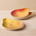 John Derian Yellow Melamine Pear Shaped Set of 4 Dessert Appetizer Plates NWT