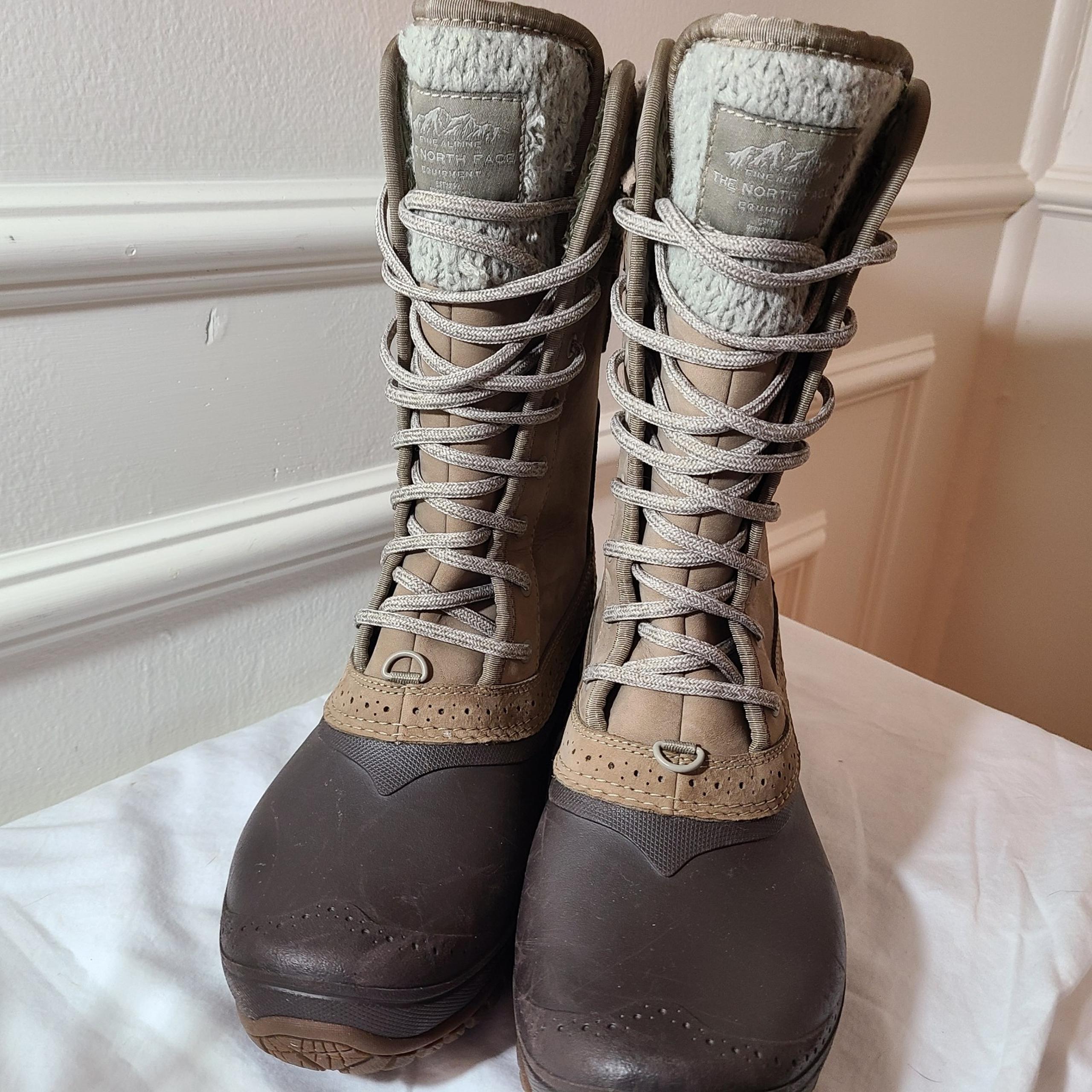 The North Face Boots Waterproof Winter Snow Boots Brown Womens Size 10