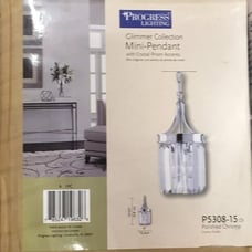 Progress Lighting 1-LT Glimmer Chrome Mini-Pendant, #P5308-15Di